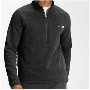 The North Face Men's Dark charcoal quarter Zip-Up Sweater